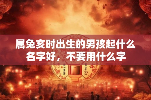 属兔亥时出生的男孩起什么名字好,不要用什么字 属兔亥时出生的男孩起什么名字好,不要用什么字