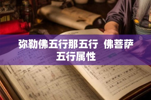 弥勒佛五行那五行  佛菩萨五行属性
