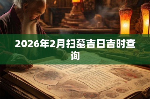 2026年2月扫墓吉日吉时查询