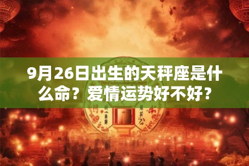 9月26日出生的天秤座是什么命？爱情运势好不好？