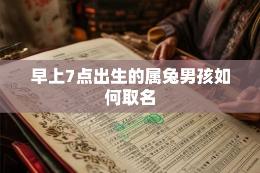 早上7点出生的属兔男孩如何取名