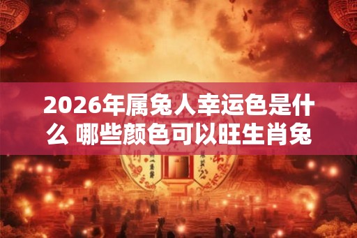 2026年属兔人幸运色是什么 哪些颜色可以旺生肖兔