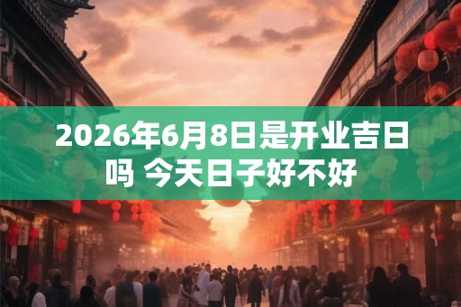 2026年6月8日是开业吉日吗 今天日子好不好
