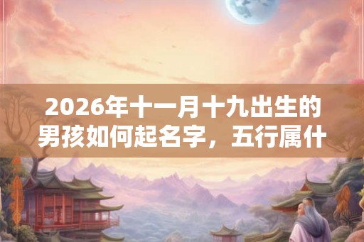 2026年十一月十九出生的男孩如何起名字，五行属什么