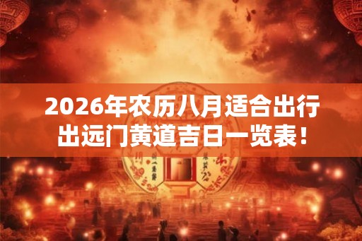 2026年农历八月适合出行出远门黄道吉日一览表！