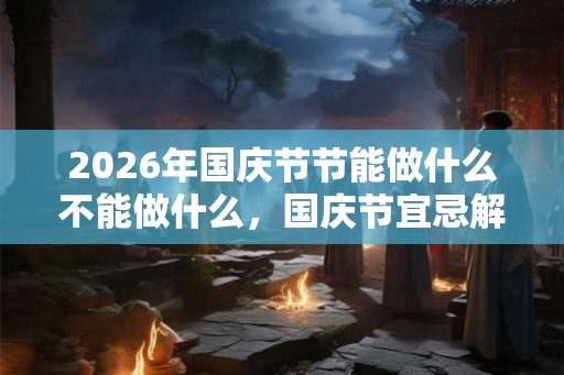 2026年国庆节节能做什么不能做什么，国庆节宜忌解析