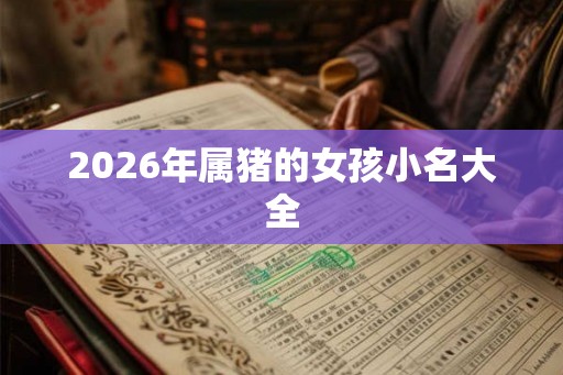 2026年属猪的女孩小名大全