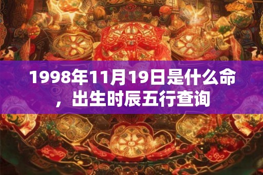 1998年11月19日是什么命，出生时辰五行查询