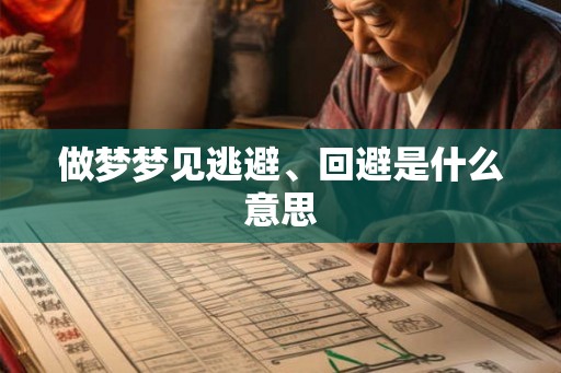 做梦梦见逃避、回避是什么意思