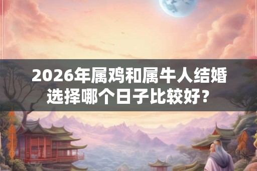 2026年属鸡和属牛人结婚选择哪个日子比较好？
