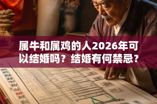 属牛和属鸡的人2026年可以结婚吗？结婚有何禁忌？
