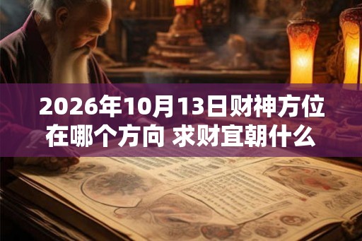 2026年10月13日财神方位在哪个方向 求财宜朝什么方向