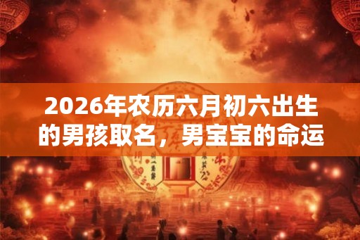 2026年农历六月初六出生的男孩取名，男宝宝的命运如何？