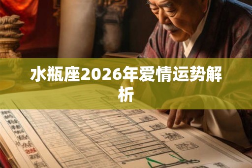 水瓶座2026年爱情运势解析