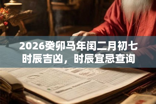 2026癸卯马年闰二月初七时辰吉凶，时辰宜忌查询