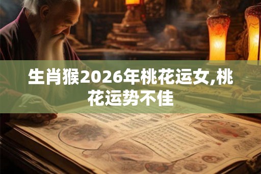 生肖猴2026年桃花运女,桃花运势不佳