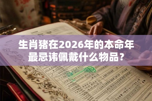 生肖猪在2026年的本命年最忌讳佩戴什么物品？
