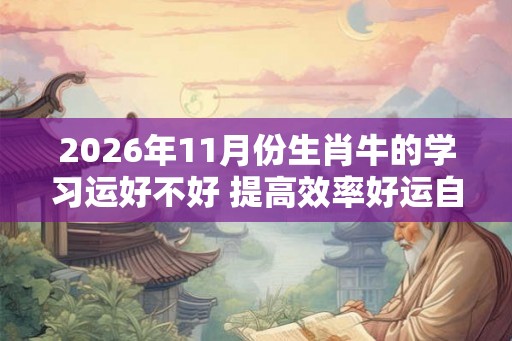 2026年11月份生肖牛的学习运好不好 提高效率好运自来