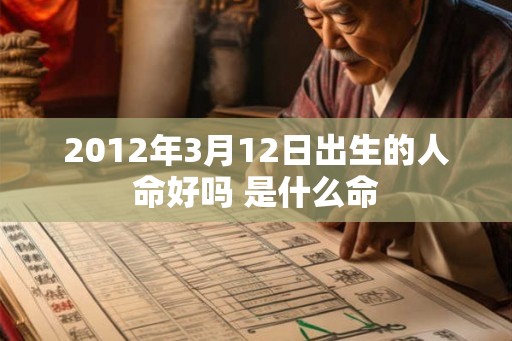 2012年3月12日出生的人命好吗 是什么命