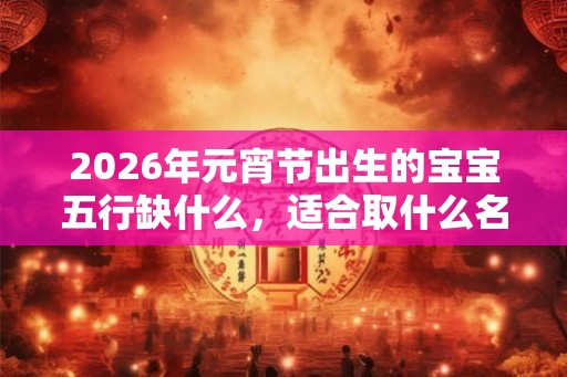 2026年元宵节出生的宝宝五行缺什么，适合取什么名字？