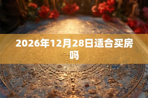 2026年12月28日适合买房吗 2026年12月28日适合买房吗