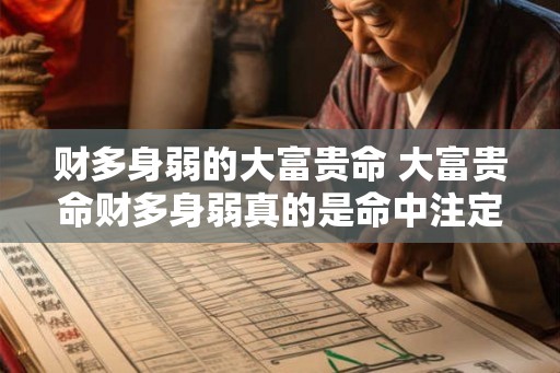 财多身弱的大富贵命 大富贵命财多身弱真的是命中注定的吗