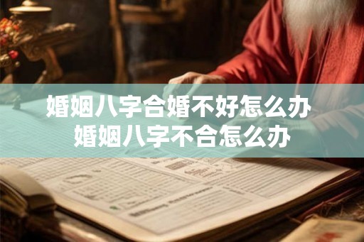 婚姻八字合婚不好怎么办 婚姻八字不合怎么办