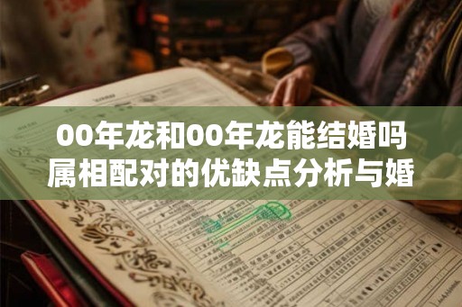 00年龙和00年龙能结婚吗属相配对的优缺点分析与婚姻建议