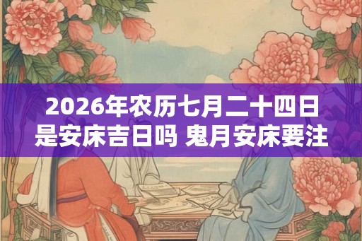 2026年农历七月二十四日是安床吉日吗 鬼月安床要注意什么