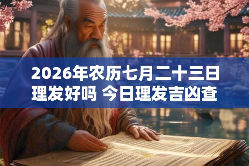 2026年农历七月二十三日理发好吗 今日理发吉凶查询 2026年农历七月二十三日理发好吗 今日理发吉凶查询