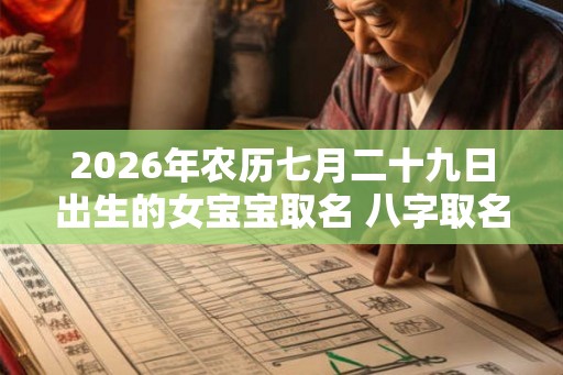 2026年农历七月二十九日出生的女宝宝取名 八字取名吉利的名字