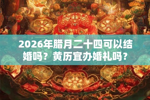 2026年腊月二十四可以结婚吗？黄历宜办婚礼吗？
