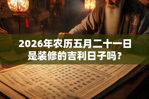 2026年农历五月二十一日是装修的吉利日子吗？