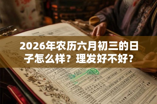 2026年农历六月初三的日子怎么样?理发好不好? 2026年农历六月初三的日子怎么样?理发好不好?