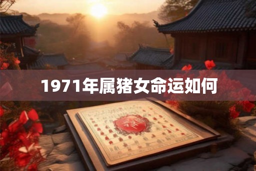 1971年属猪女命运如何 1971年属猪女命运如何