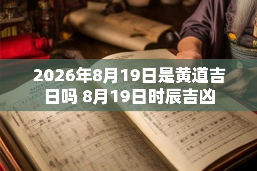 2026年8月19日是黄道吉日吗 8月19日时辰吉凶
