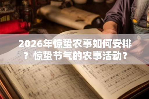 2026年惊蛰农事如何安排?惊蛰节气的农事活动? 2026年惊蛰农事如何安排?惊蛰节气的农事活动?