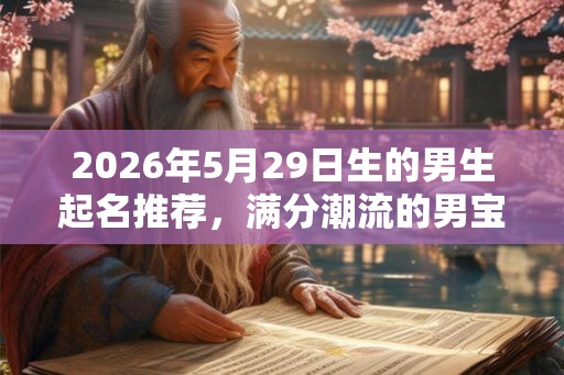 2026年5月29日生的男生起名推荐，满分潮流的男宝宝名字