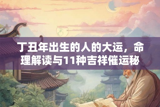 丁丑年出生的人的大运，命理解读与11种吉祥催运秘法