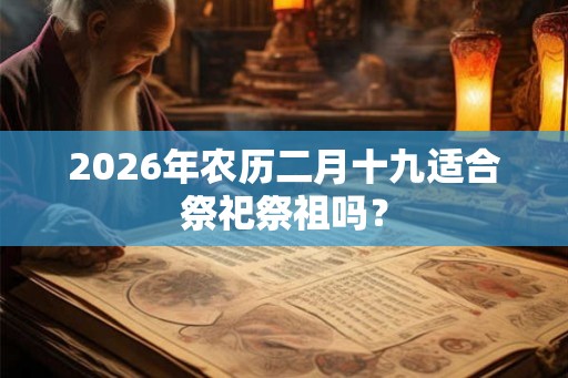 2026年农历二月十九适合祭祀祭祖吗? 2026年农历二月十九适合祭祀祭祖吗?
