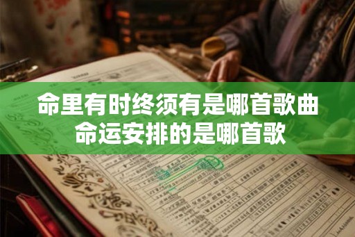 命里有时终须有是哪首歌曲 命运安排的是哪首歌