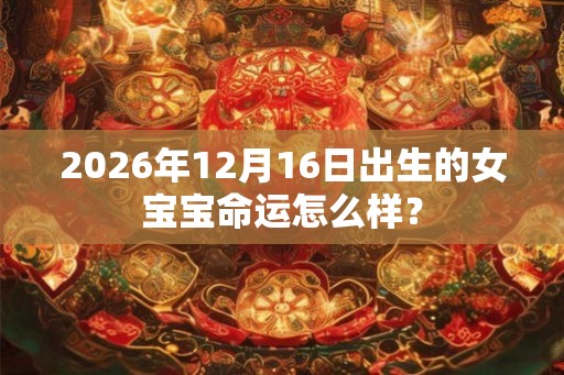 2026年12月16日出生的女宝宝命运怎么样？