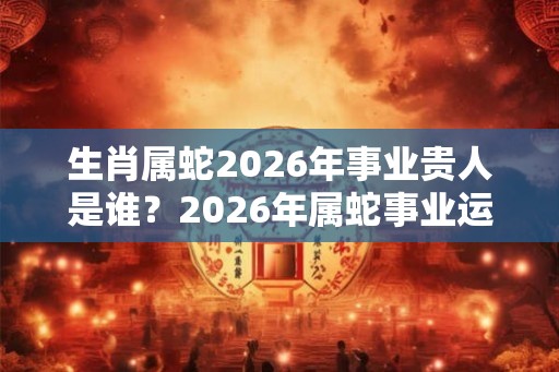 生肖属蛇2026年事业贵人是谁？2026年属蛇事业运势如何？