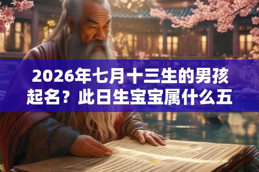 2026年七月十三生的男孩起名？此日生宝宝属什么五行？