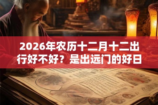 2026年农历十二月十二出行好不好？是出远门的好日子吗？