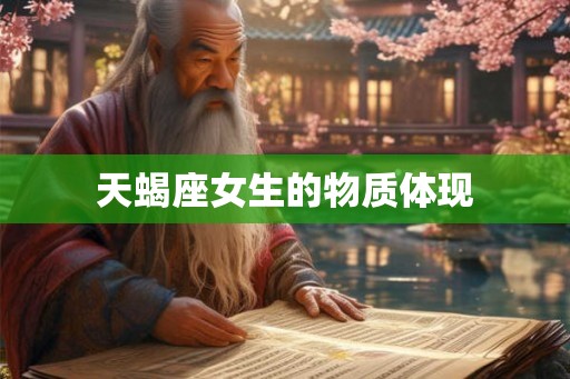 天蝎座女生的物质体现