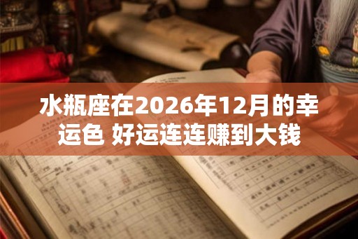 水瓶座在2026年12月的幸运色 好运连连赚到大钱 水瓶座在2026年12月的幸运色 好运连连赚到大钱