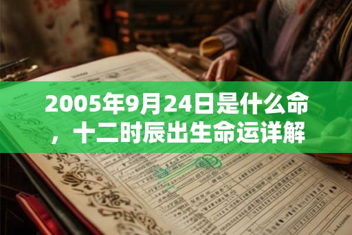 2005年9月24日是什么命，十二时辰出生命运详解