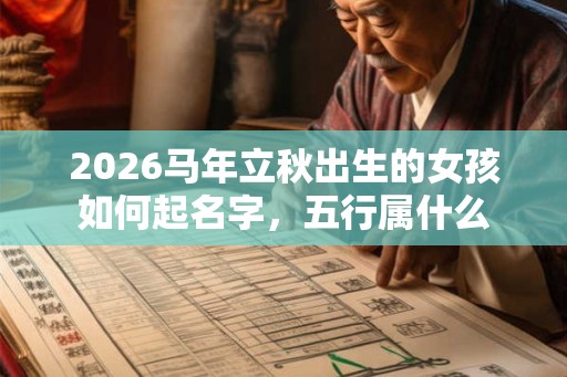 2026马年立秋出生的女孩如何起名字，五行属什么