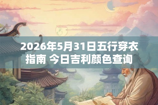 2026年5月31日五行穿衣指南 今日吉利颜色查询